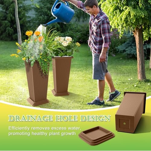TUYOHW - TUYOHW Set of 2 Tall Planters